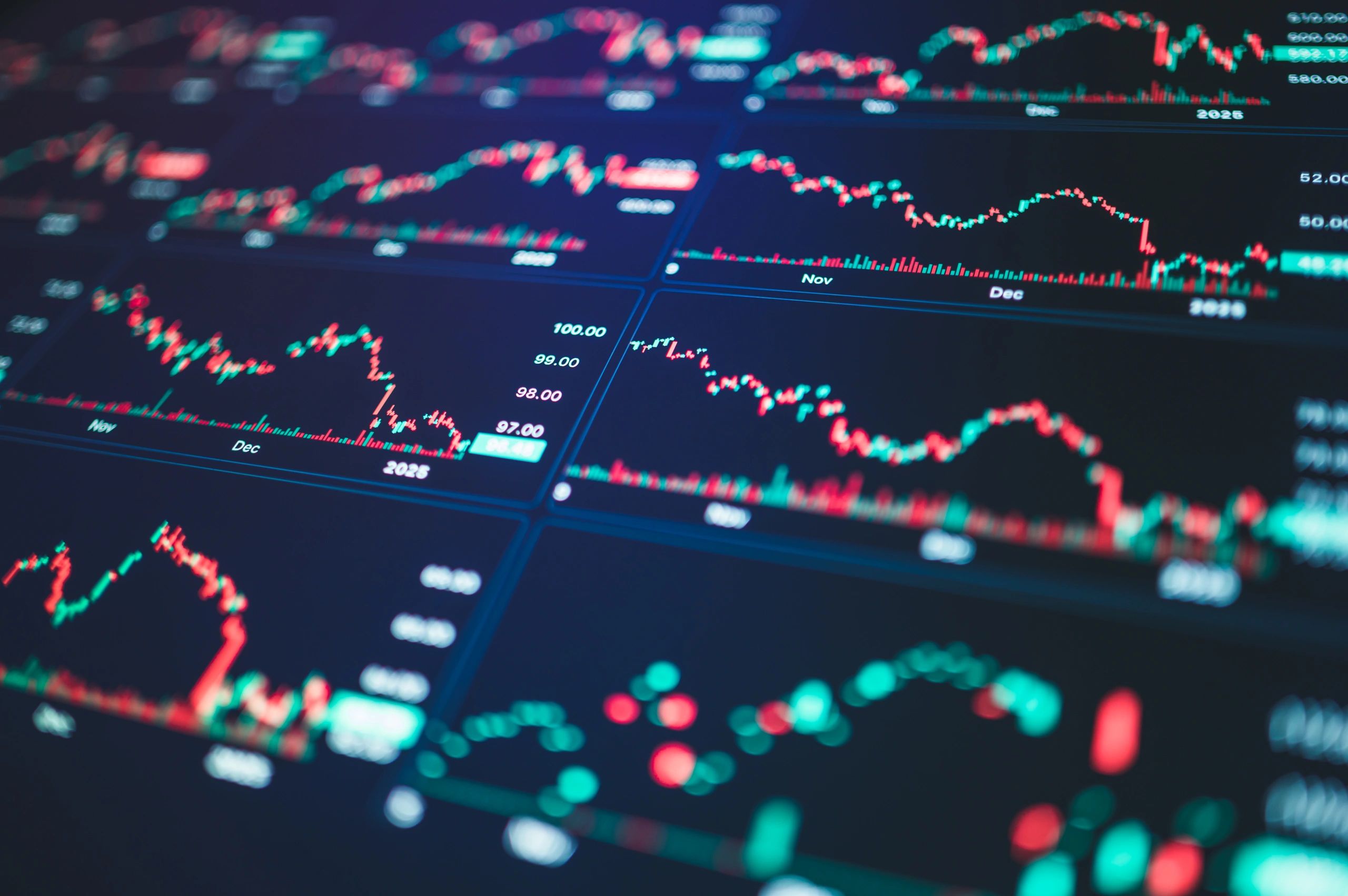 Monitoring dashboards on multiple screens representing proactive network oversight